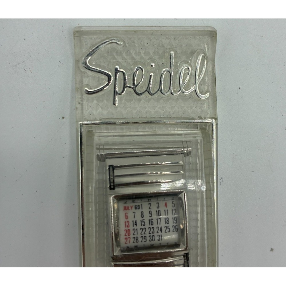 Vintage 1969 Speidel Datefinder Valencia Calendar Watch Band NOS Stainless